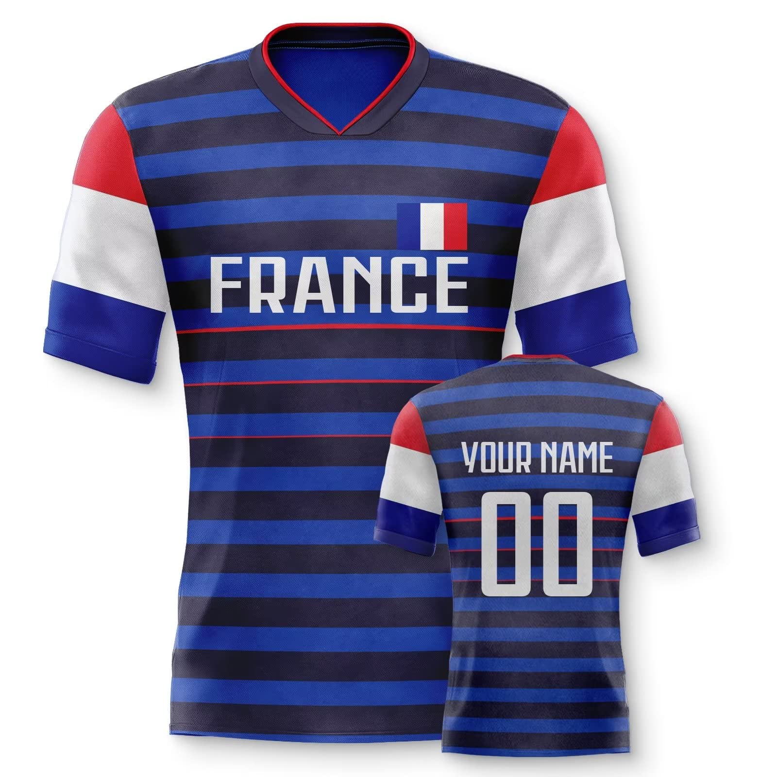 LcaaqCustom 22/23 France Soccer Fans Jersey France Soccer Uniforms Shirt Personalized Any Name Numbers for Fans Gifts S-3XL