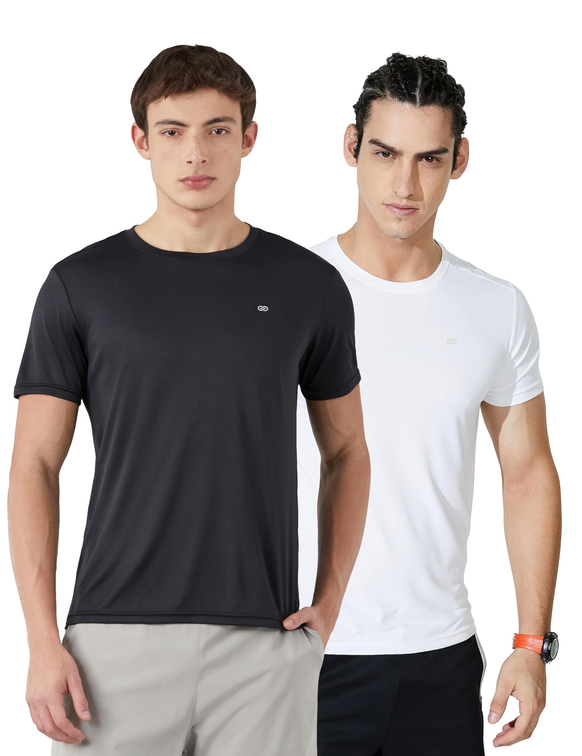 Amazon Brand - Symbol Men's Solid Active Regular Fit Sports T-Shirt | Round Neck | Half Sleeve (Available in Plus Sizes)-picture-19