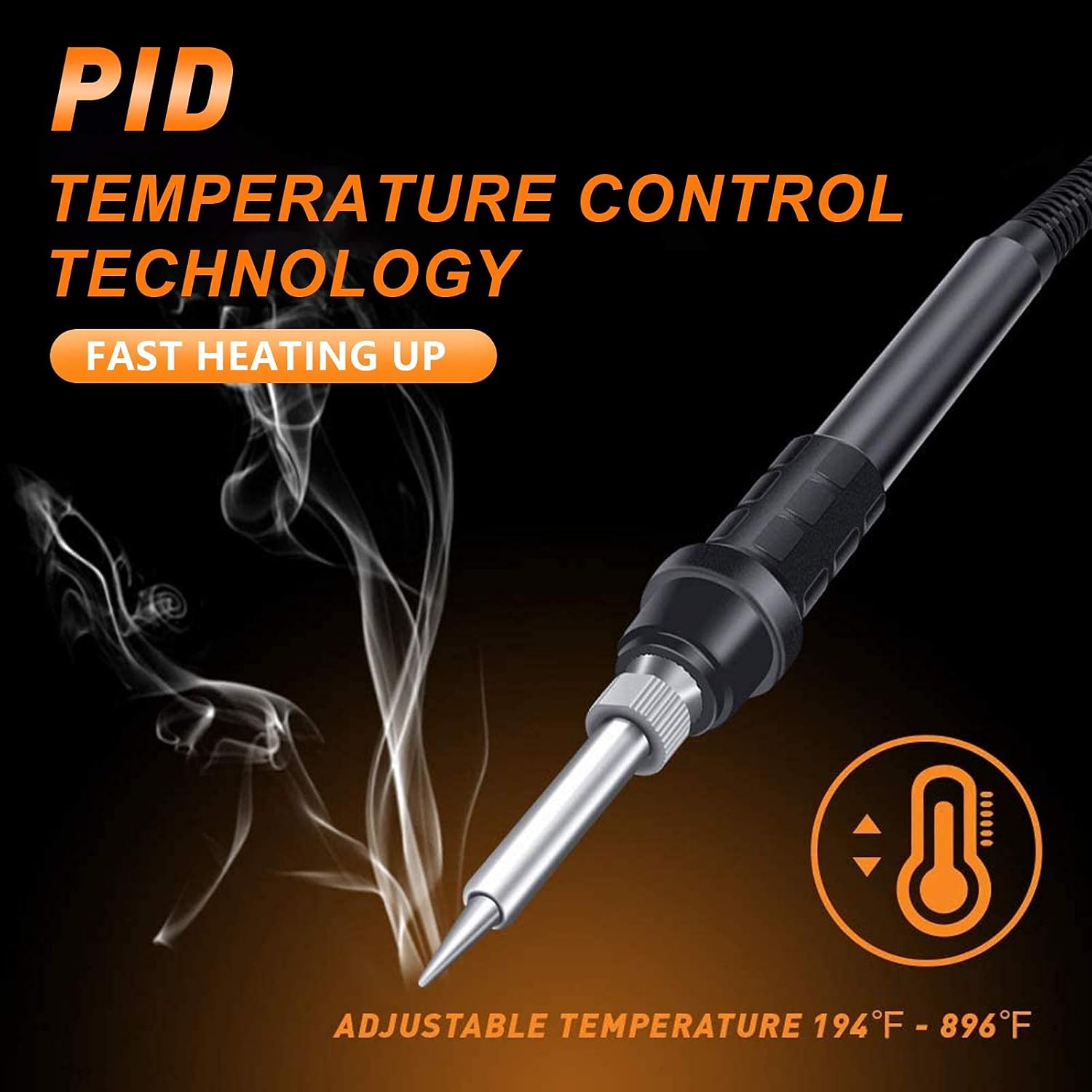 LONOVO Soldering Iron Station Kit – 60W Solder Station 194℉-896℉ Adjustable Temperature, LED Display, Sleep Function, C/F Switch, 2 Helping Hands, 5 Extra Solder Tips & 1 Solder Wire - - 