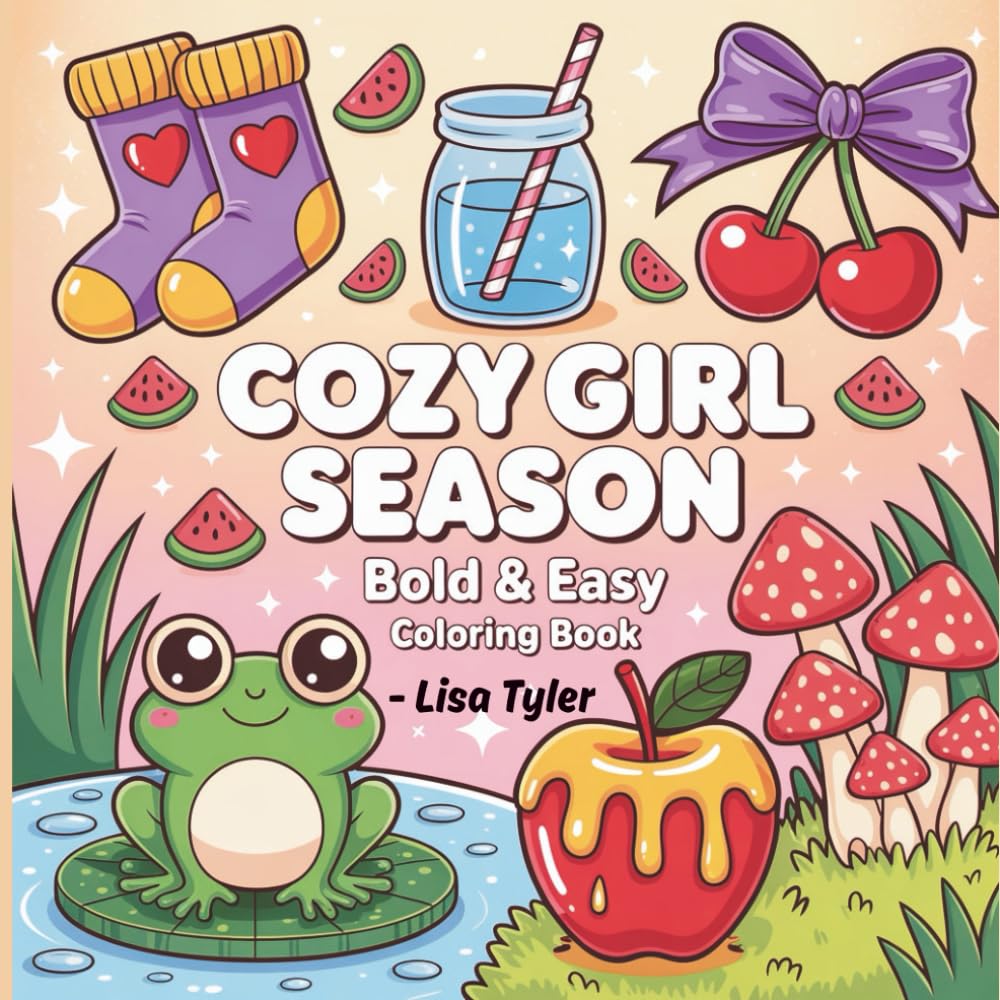 Cozy Girl Season Coloring Book:: 50 Cute Designs for Bold and Easy for Adults and Teens