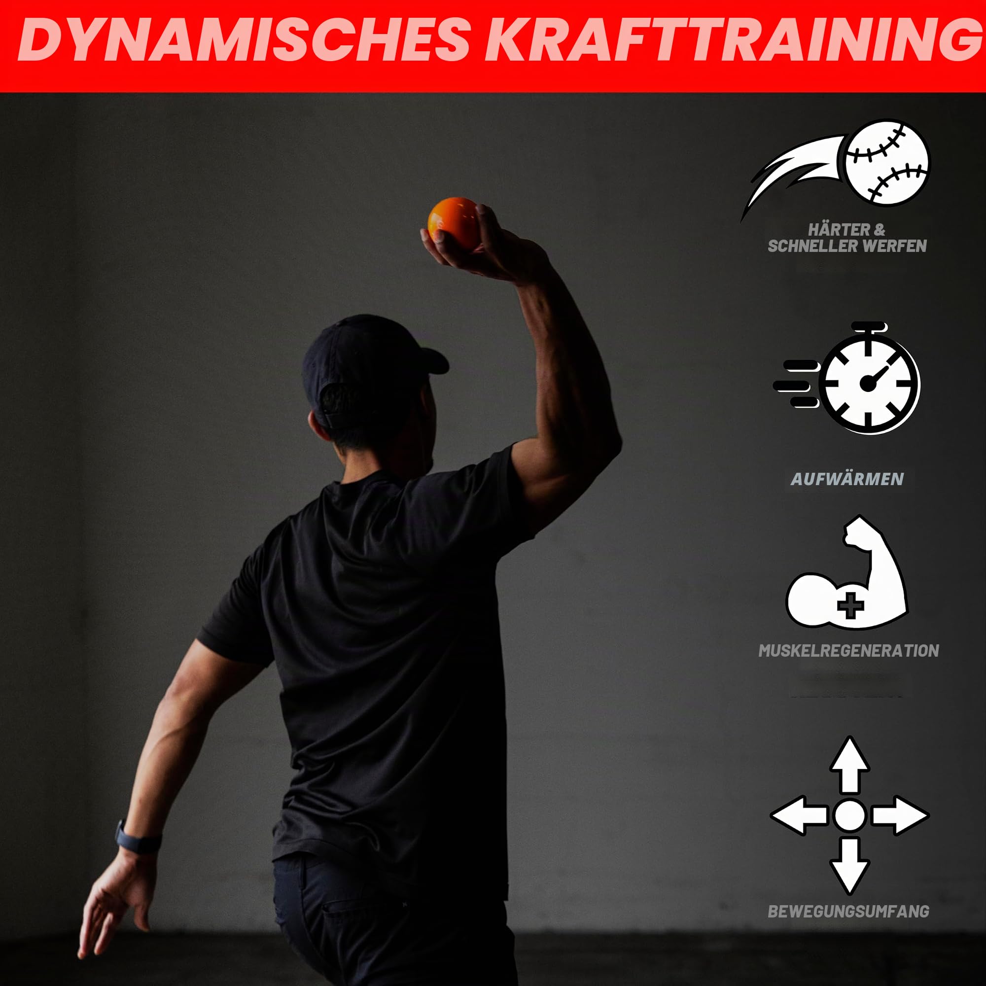 GoSports Plyometrische gewichtete Bälle für Baseball-& Softball-Training, 6er-Pack – Variable Gewichtsbälle zur Verbesserung der Kraft und Mechanik, wählen Sie Ihr Set