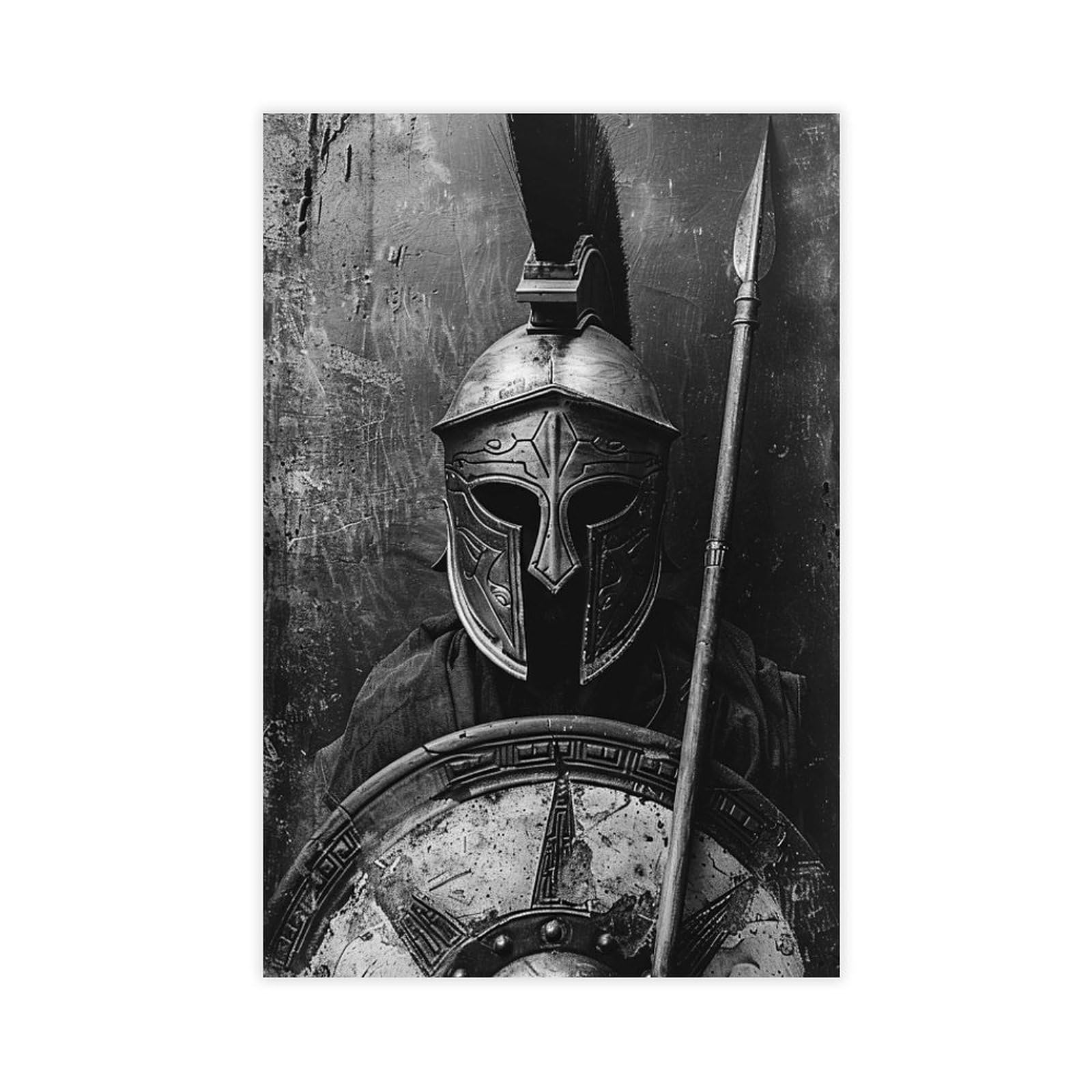 OQUAJK Spartan Poster Canvas Poster Wall Art Decor Print Picture Paintings for Living Room Bedroom Decoration 12x18inch(30x45cm)