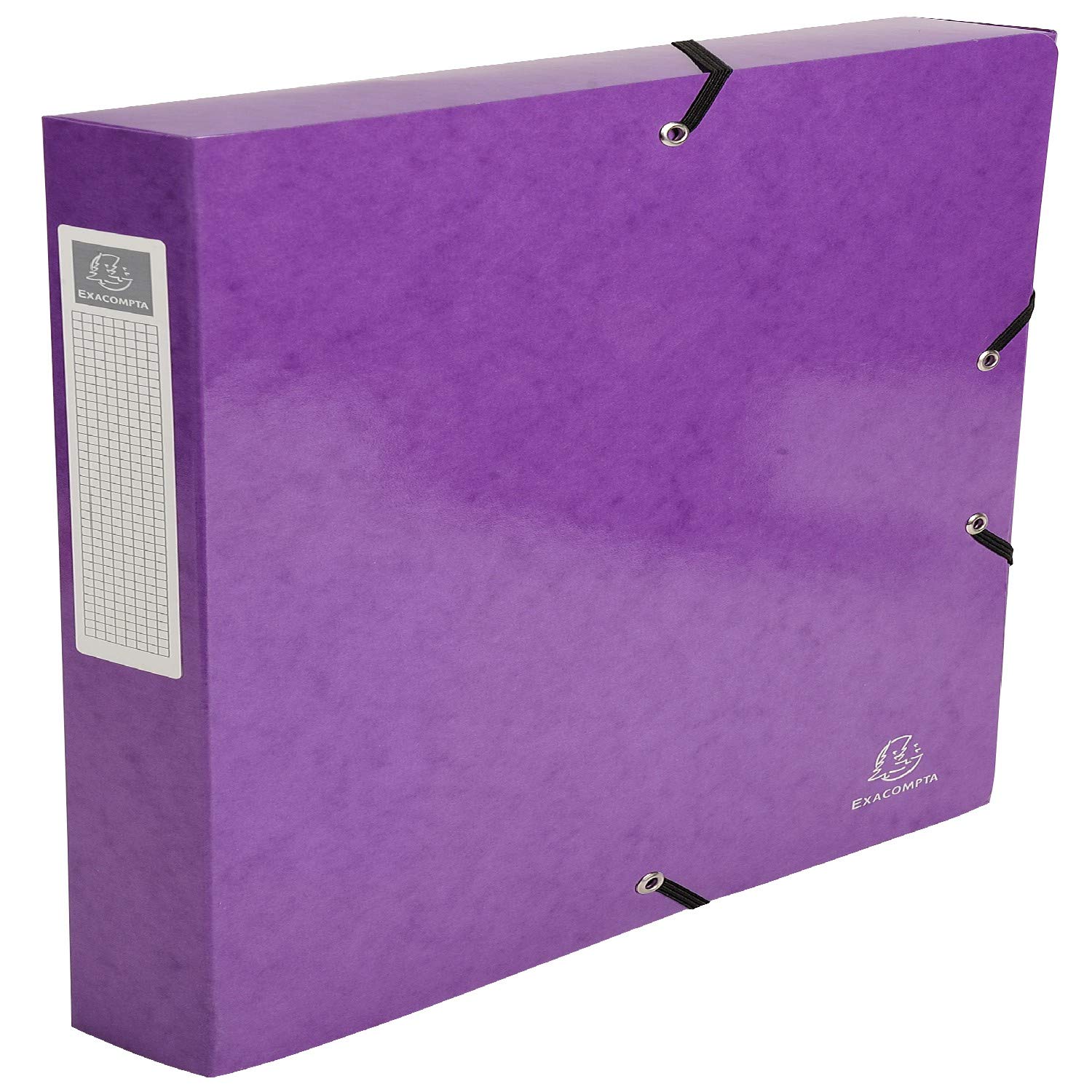 Exacompta - Ref. 59929E - Pack de 8 Carpetas de proyecto IDERAMA® con gomas - Cartulina lustrada plastificada 7/10 e - 600g/m2- Lomo: 40mm -25x33cm para A4 - Surtido de colores