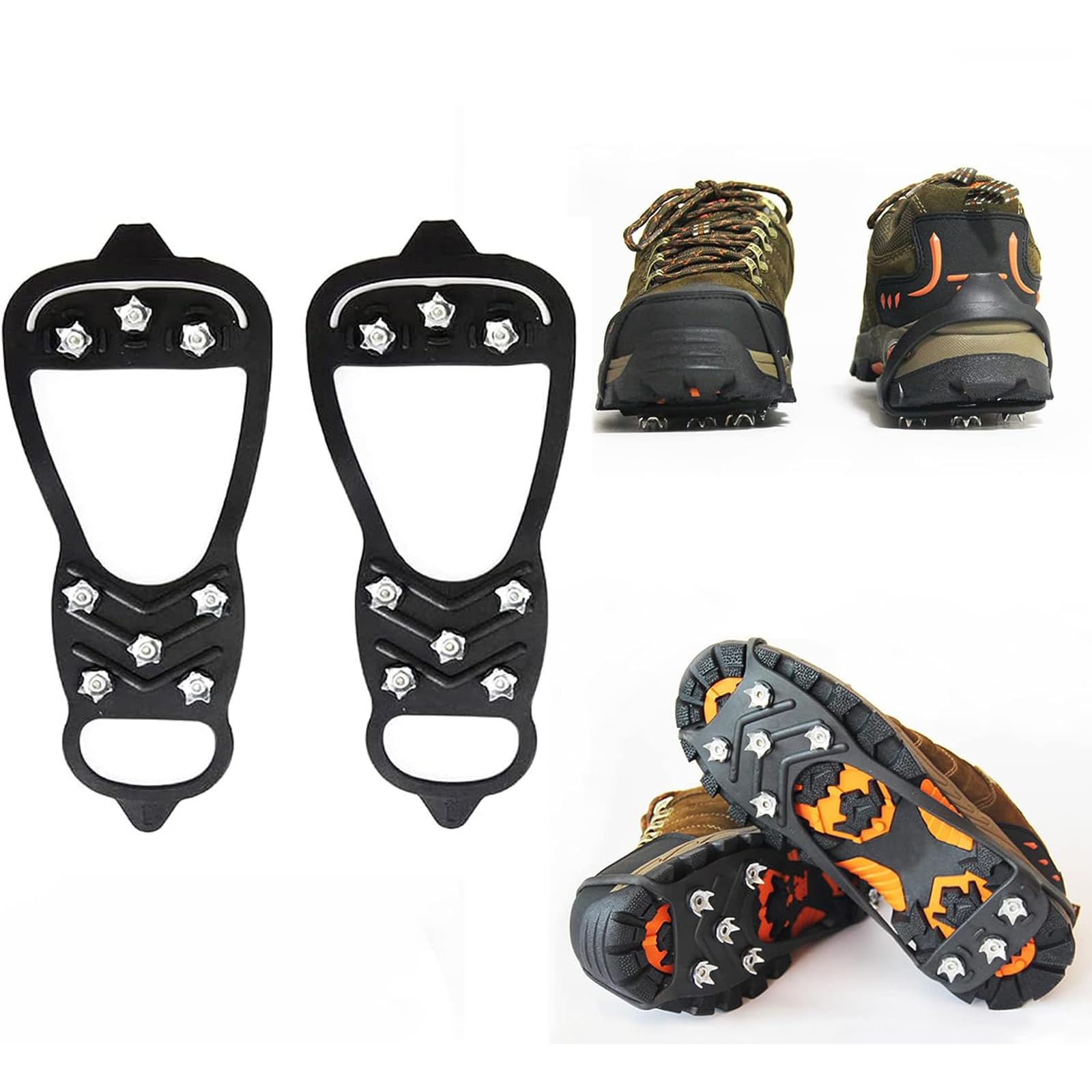 Crampons antidérapants pour la neige glace chaussures taille L