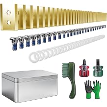 Parts Camp 36 Pack Durable Gold Titanium Blades with Washers Replace Mammotion Luba/Yuka Series Robotic Mowers for LUBA AWD 1000 to 5000, Wide Compatibility Smart Robot Mower Blades Replacement