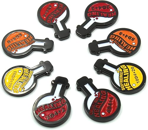 D&D - Fichas de poción curativa (juego de 8)  Metal, doble cara, DM 5E y jugadores