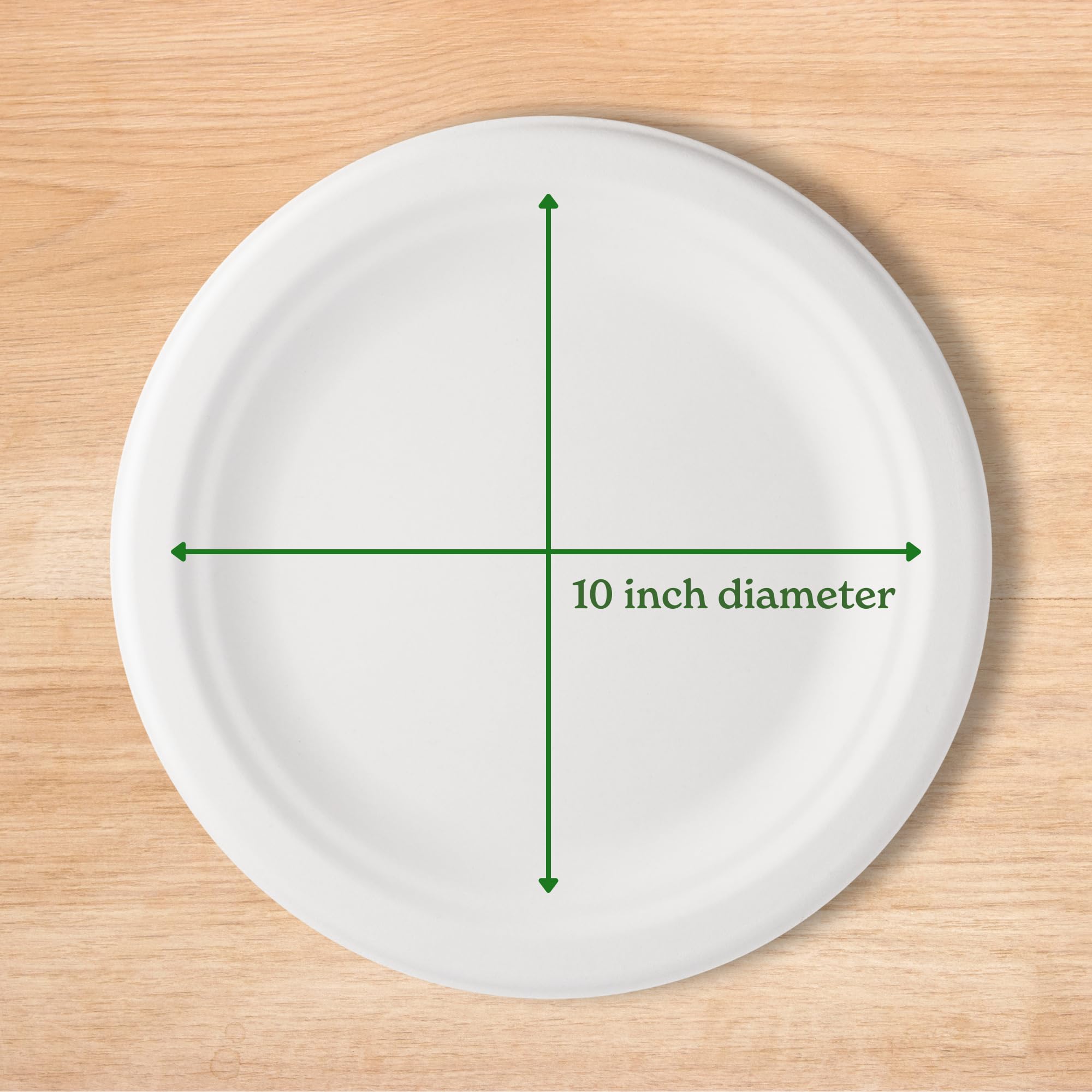 Eco-Friendly Bamboo Paper Plates - 125 Pack -4 Eco-Friendly Bamboo Paper Plates - 125 Pack -4