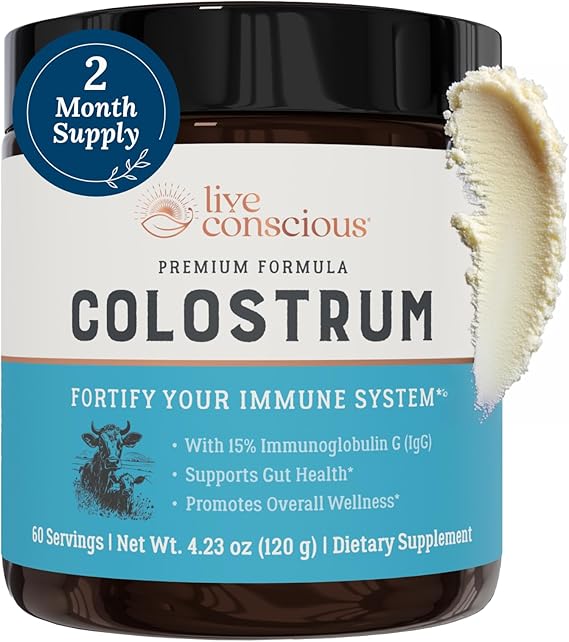 Amazon.com: Live Conscious Colostrum Powder - Grass Fed Colostrum ...