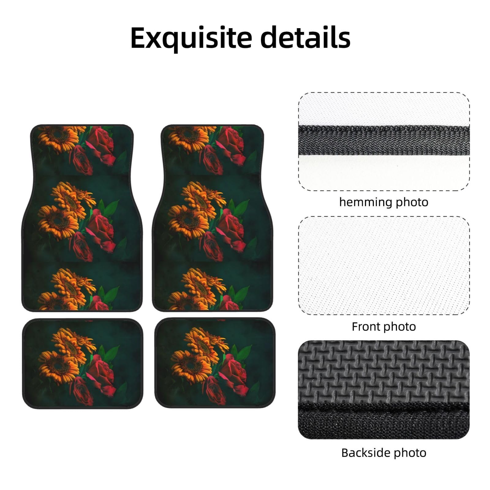 Lot de 4 tapis de sol en néoprène imperméable pour voiture