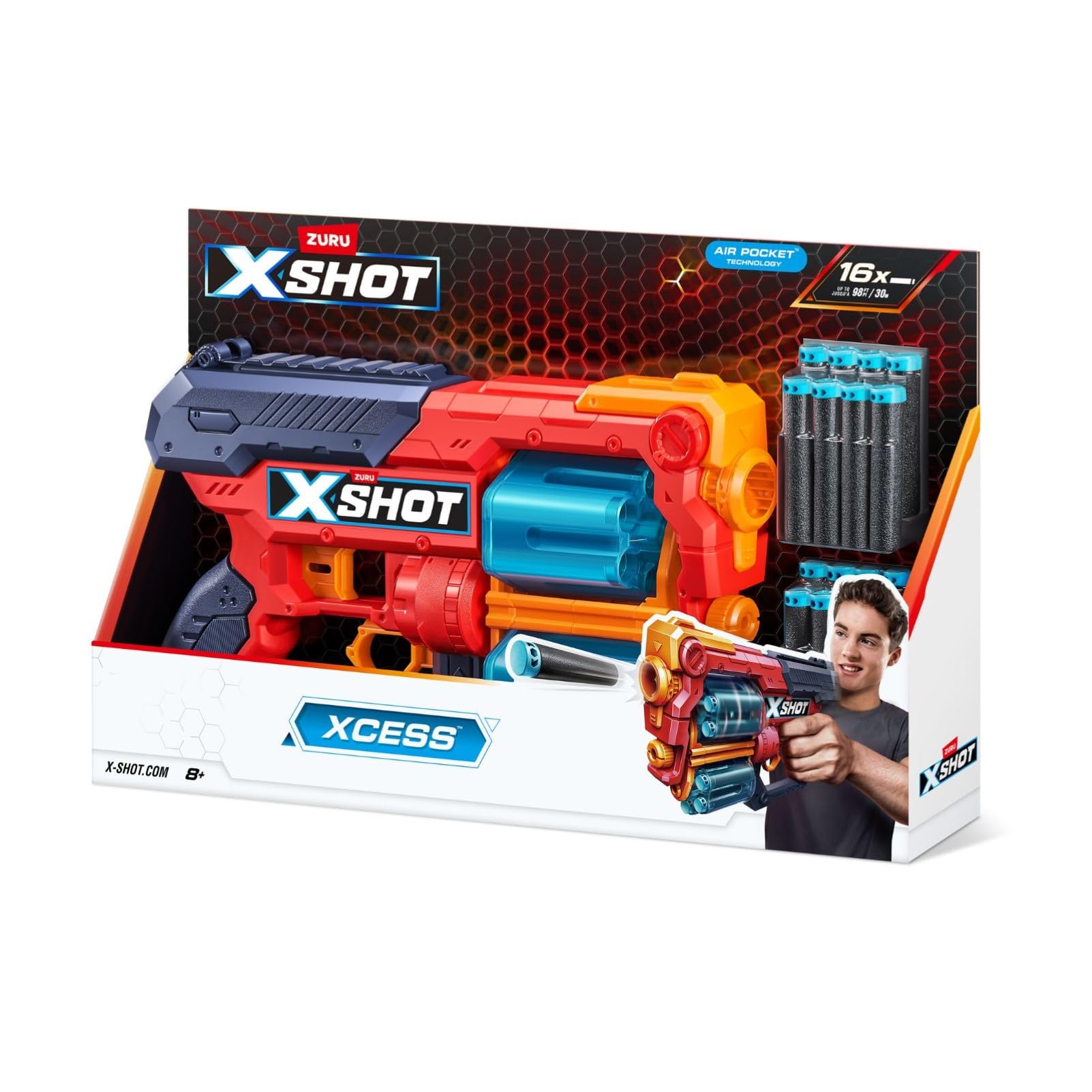 XSHOT Excel Xcess Foam Dart Blaster (16 Darts)