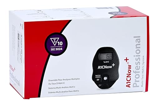 Bayer A1C Now+ Multi-Test Monitor de glucosa en sangre, A1c-10, 1, 10