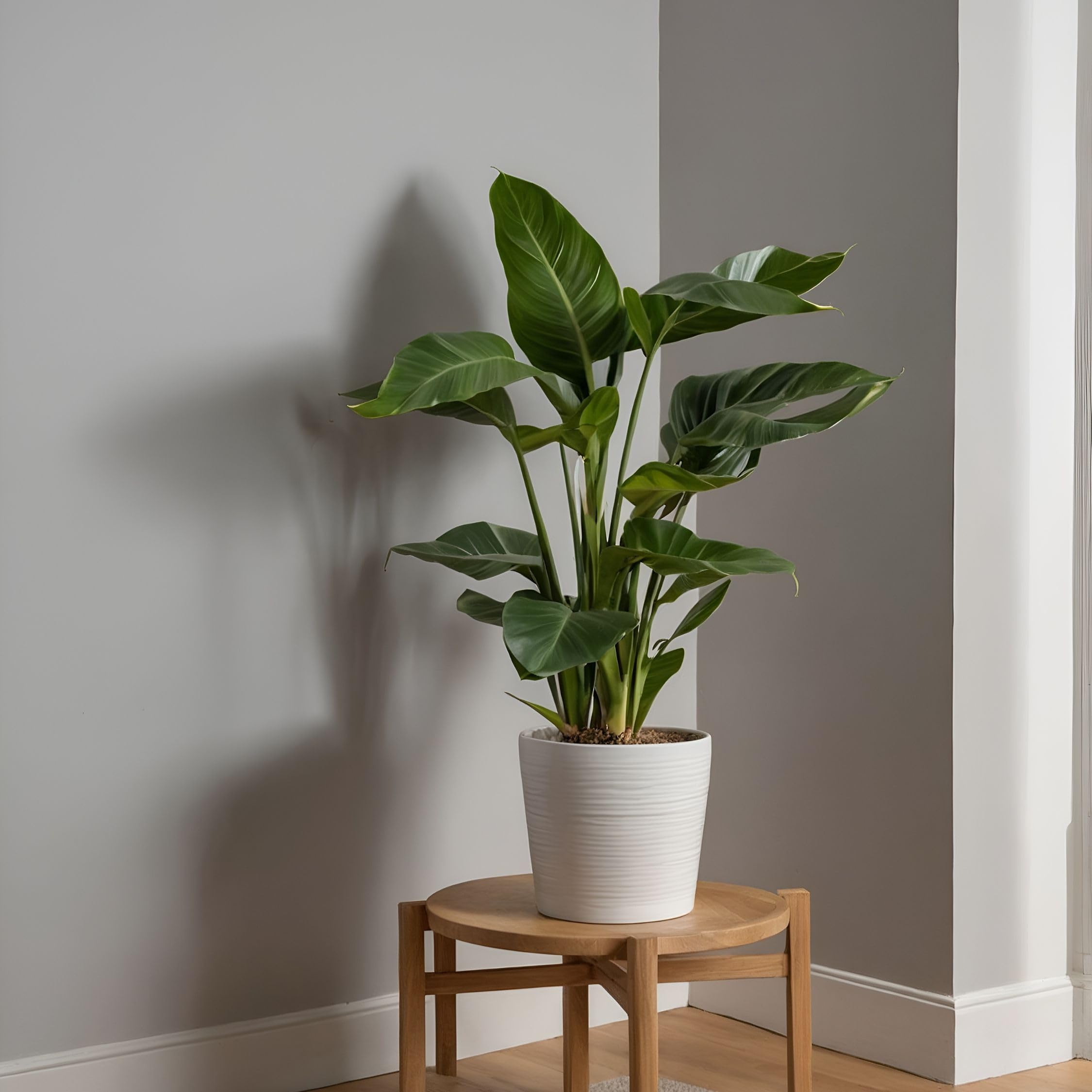 Plant in a Box - Strelitzia Nicolai - Paradiesvogelpflanze - Höhe 90-110cm - Topf 21cm - Strelitzie Grüne Zimmerpflanze