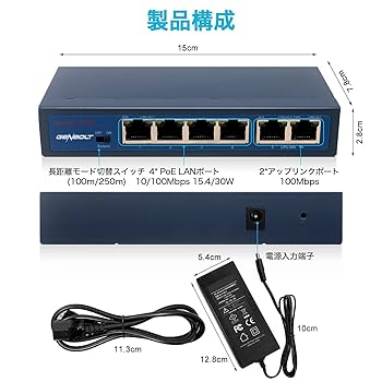 新品未使用 ギガビットスイッチングハブ PoE対応 産業用ギガビット対応PoEスイッチングハブ (IEEE802.3at/8ポート