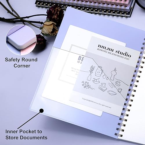 Miniatura 21 de Yoment Cuaderno de espiral con puntos y viñetas de 8.5 x 11 pulgadas, tamaño A4, cuadrícula de puntos grandes, papel de punto grueso de 3.53 oz/m²