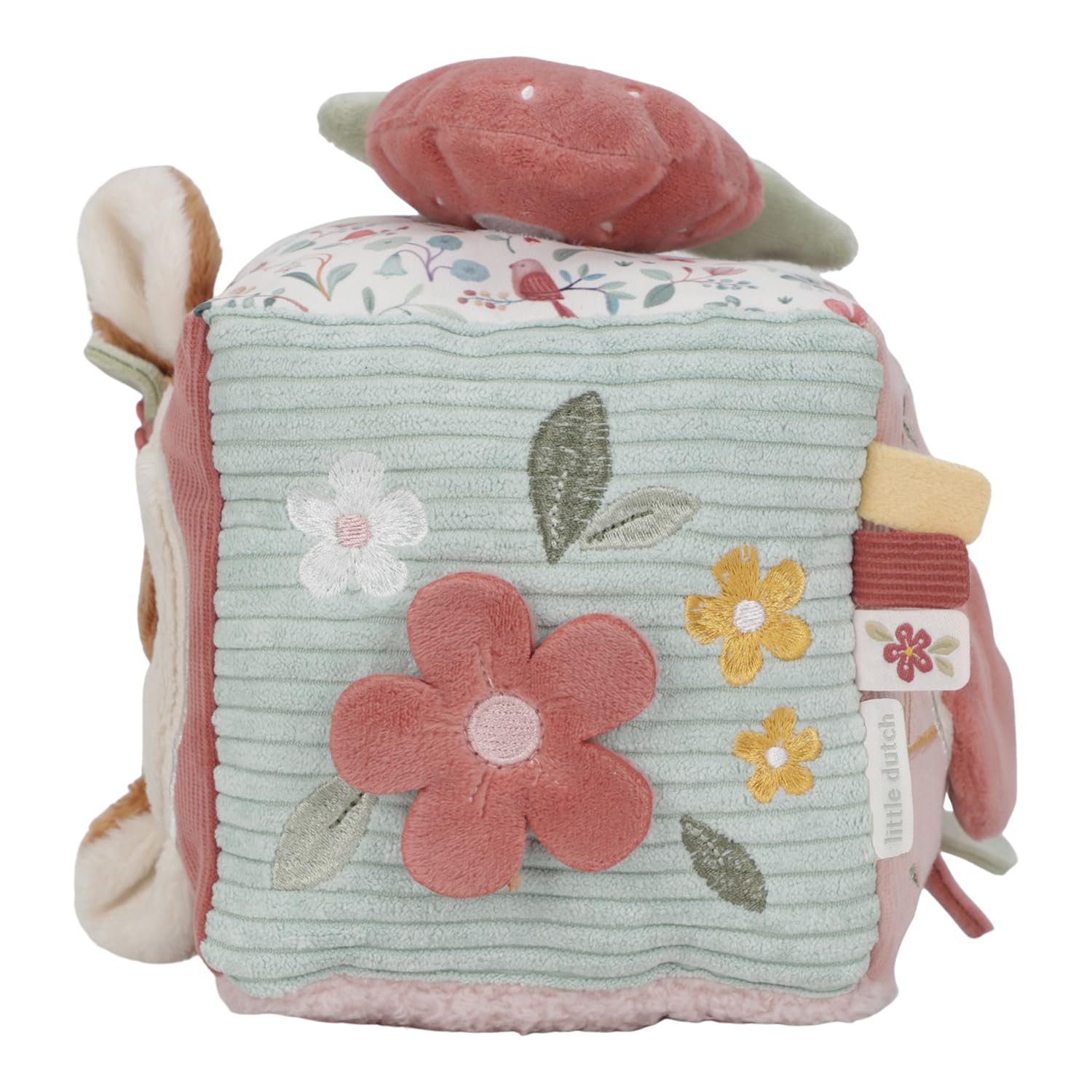 Little Dutch Cubo de Tacto de Tela Cubo de Juego Cubo de Actividad Venado Rosa - Fairy Garden