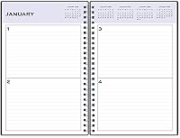 Vista 5 de Blue Sky Undated Daily Planner, Flexible Cover, Twin-Wire Binding, 5.5" x 8.5", Passages