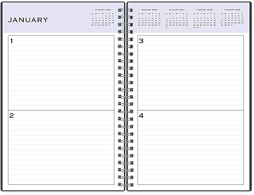 Vista 5 de Blue Sky Undated Daily Planner, Flexible Cover, Twin-Wire Binding, 5.5" x 8.5", Passages