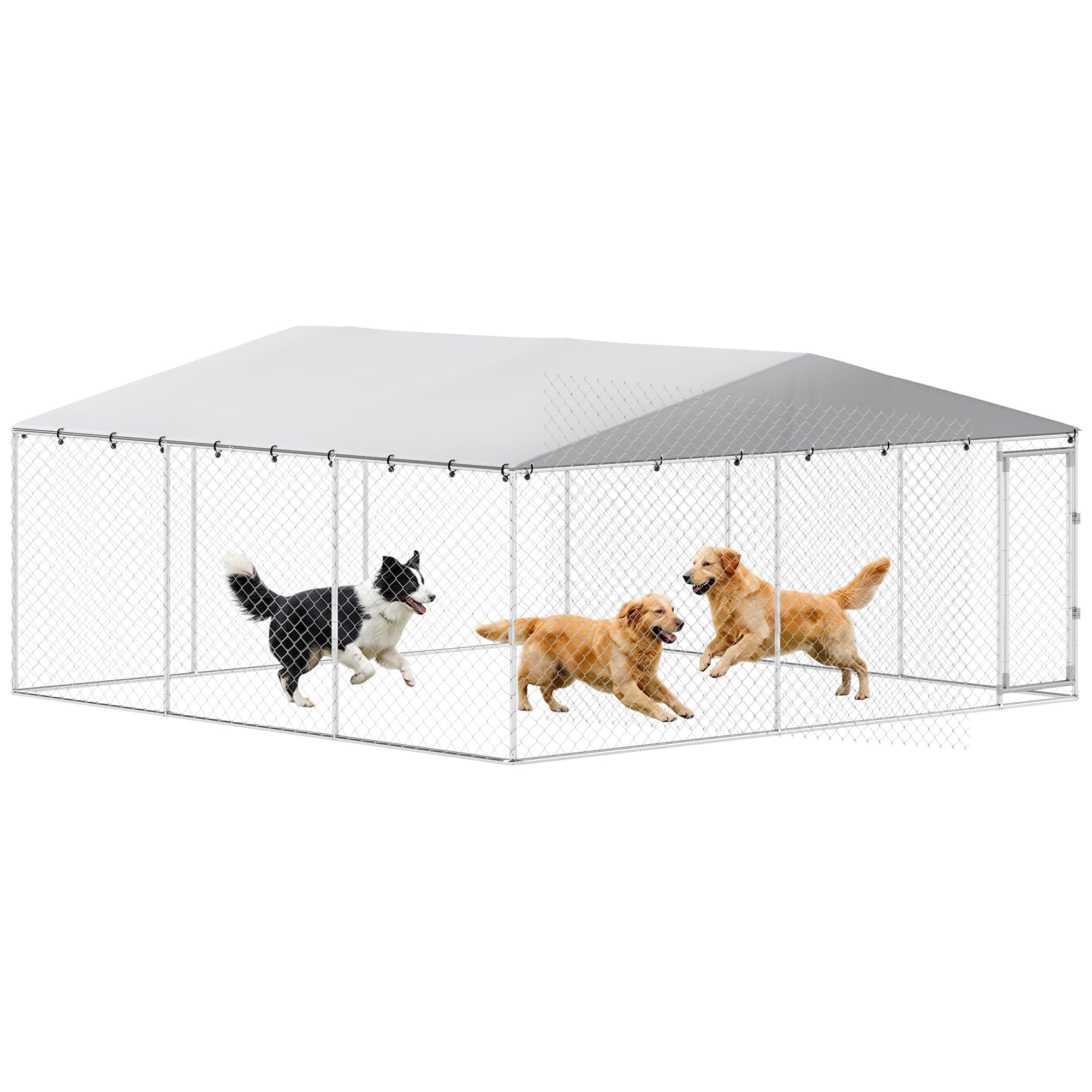 Amazon.com: PawHut Outdoor Dog Kennel Heavy Duty Fence for Large
