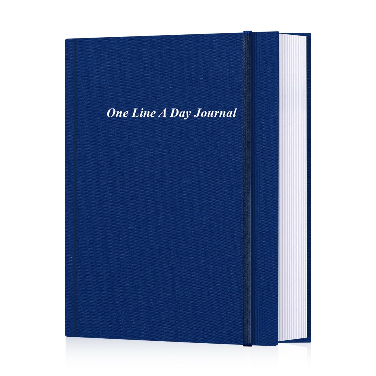 Diario de una línea por día, diario de 8.5 x 11 pulgadas, diario para seguimiento de recuerdos de 5 años, libro de recuerdos anual y reflexión personal, color azul