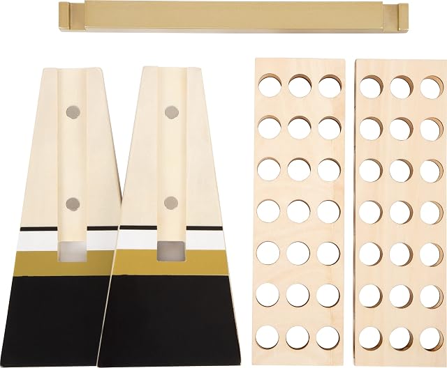Foto 4 de 8 de Small Foot Cuatro en Raya Gold Edition, Juego clásico Moderno, con imanes, de Madera, Art 12219