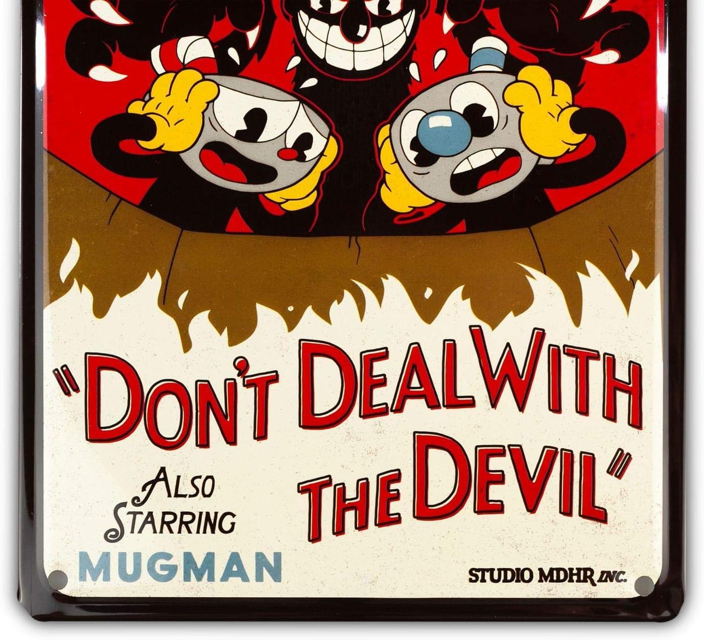 Cuphead Collectibles | Cuphead Don't Deal With The Devil Tin Sign