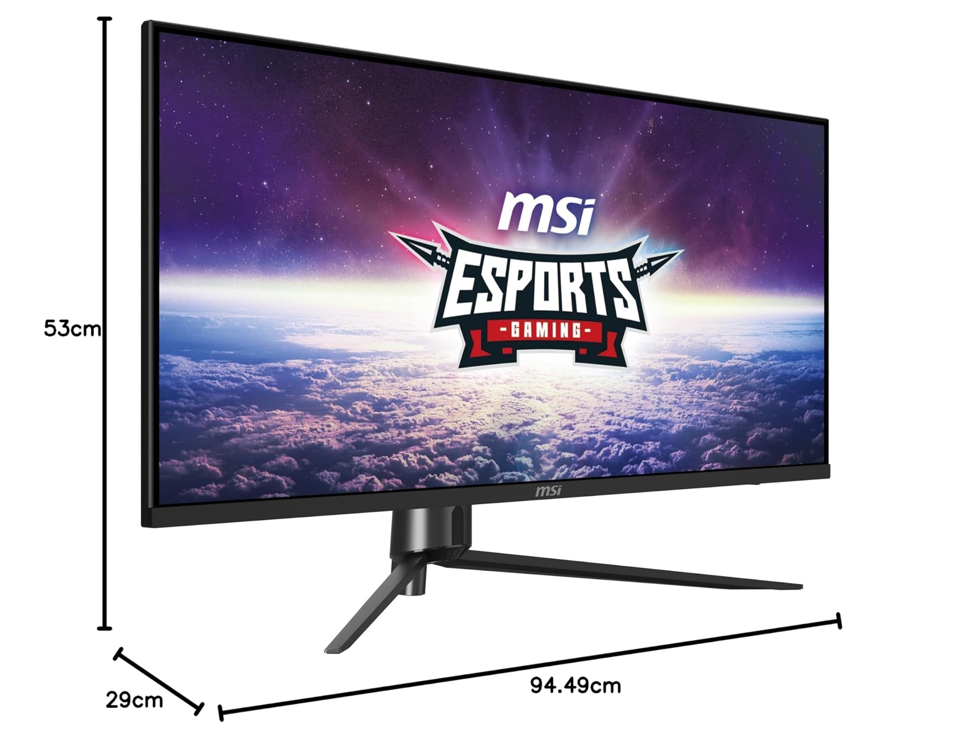 MSI mag 401QR - Monitor Gaming de 40" UWQHD (3440 x 1440) Panel IPS, 155 Hz / 1ms, 21:9, HDR 400, FreeSync Premium, Display Port 1.4a & HDMI 2.0 & Puerto Tipo C - Negro