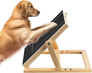 Dog Scratch Board Grooming Nail File Board Dog Scratch Pad with Treat Box- Interactive Trimming Tool for Dogs