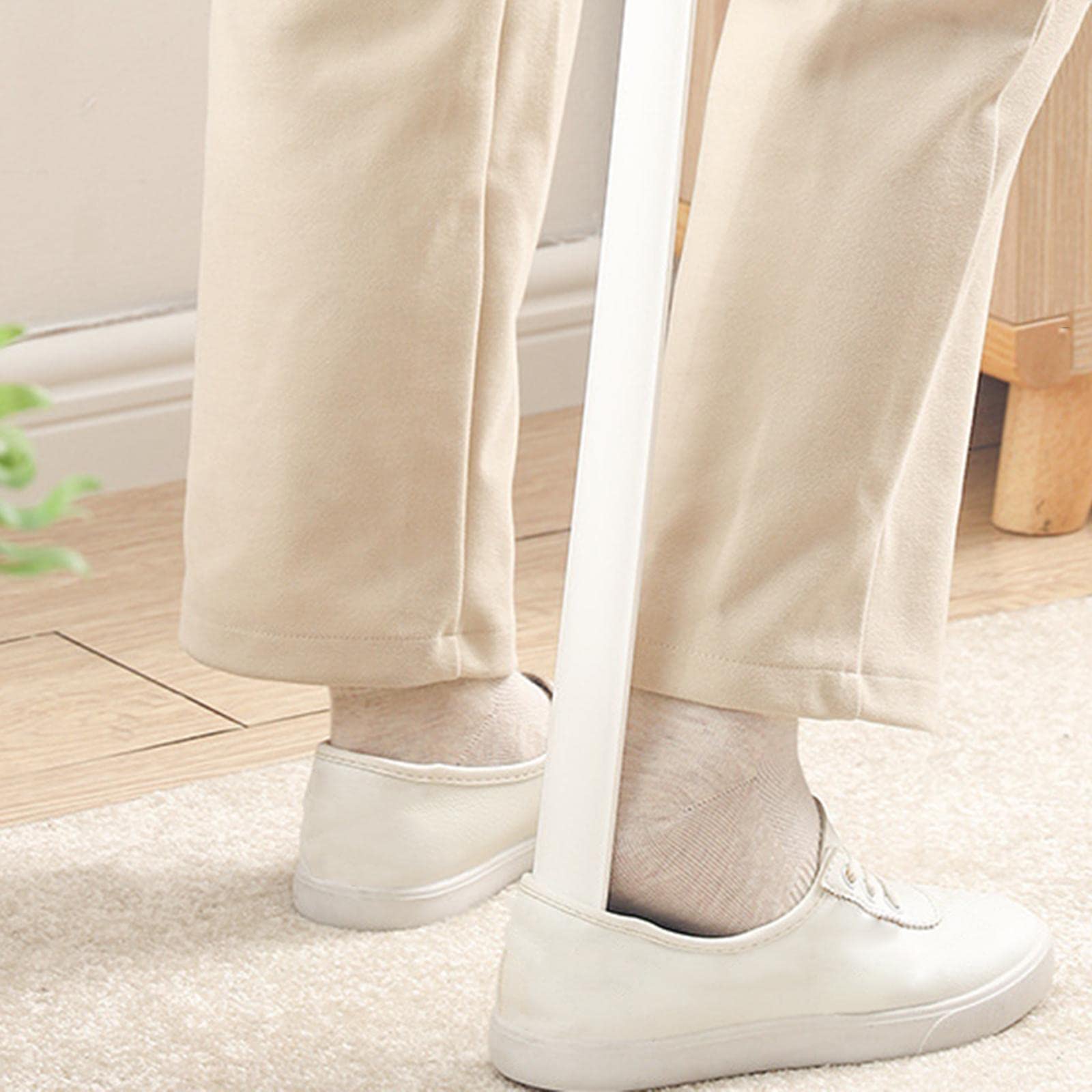Calzascarpe Extra Lungo in Materiale Leggero con Chiusura Magnetica E Gancio Curvo, Ideale, Adulti, Bambini E Donne in Gravidanza.