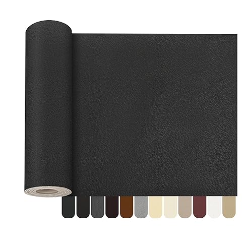 Parche de reparación de cuero autoadhesivo de 16 x 60 pulgadas, parches de cuero para muebles, kit de reparación de cuero de vinilo para sofás,