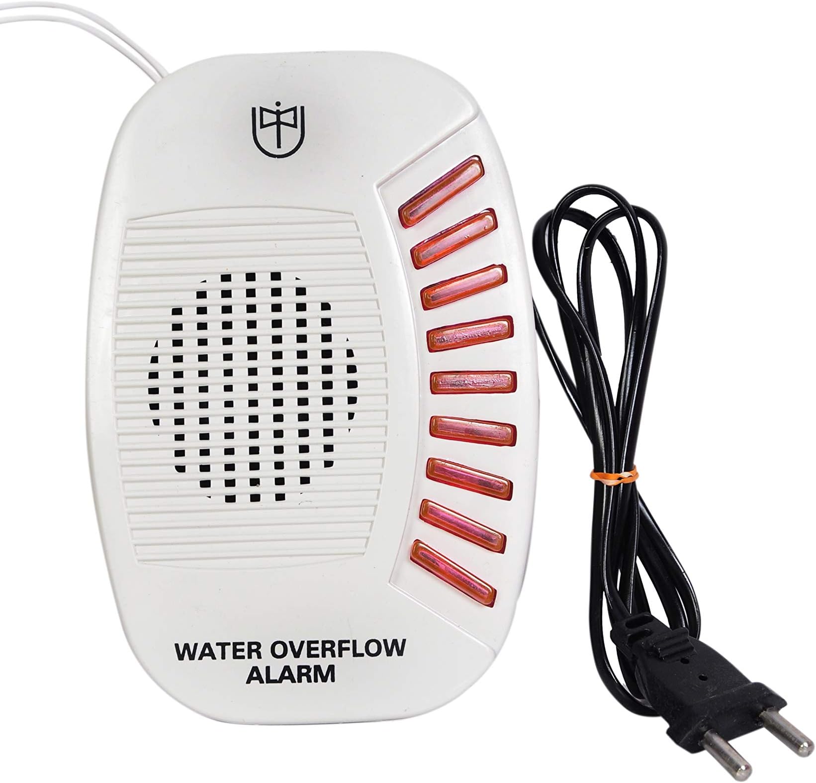 Plastic Electric Water Tank Overflow Alarm Siren with Voice Sound, Wired Sensor Security System Water Alarm Bell with Free Water Sensor (Pack of 1)