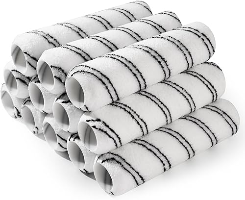 Miniatura 11 de Cubiertas de rodillo de pintura de microfibra CoatPro Twools, paquete de 24 cubiertas de rodillo de pintura de 4 pulgadas (3/8 pulgadas de napa),