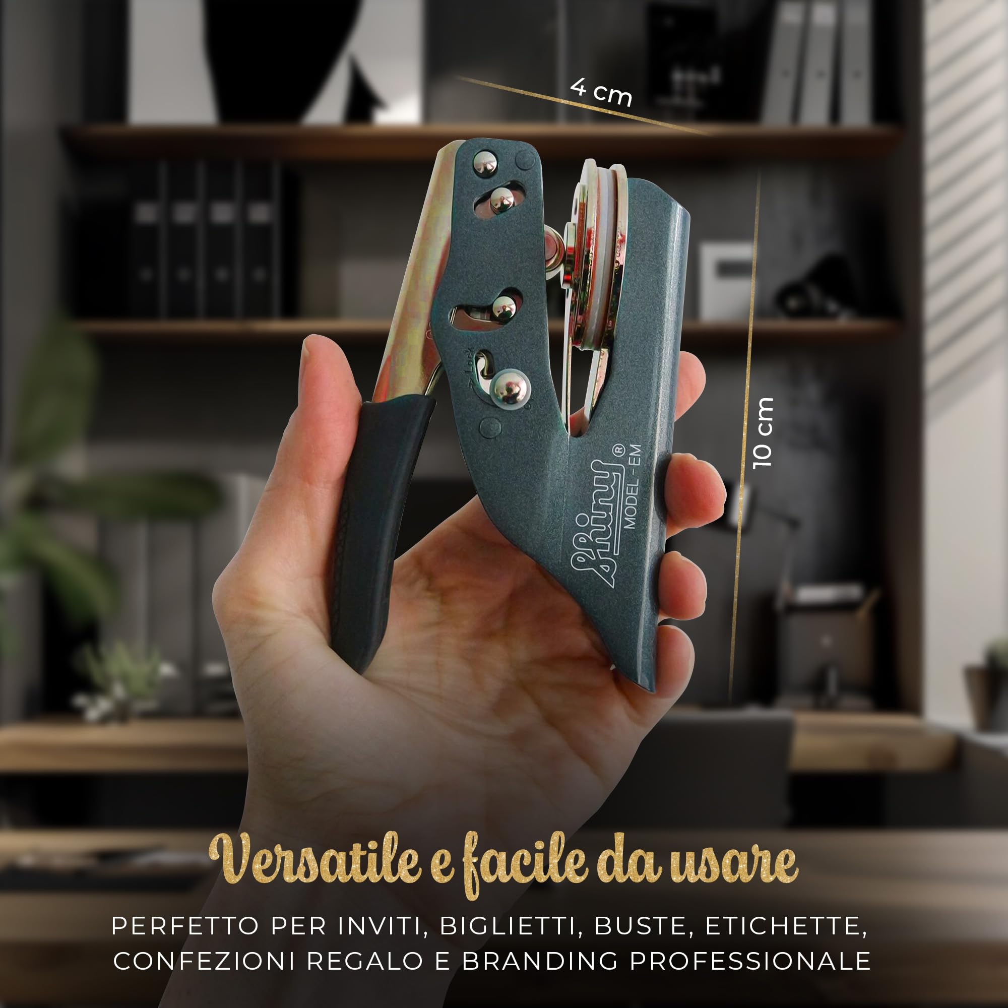 Embosser per libri personalizzato – Timbro Ex Libris a secco 41 mm con rilievo 3D – senza inchiostro, con custodia – idea regalo elegante (Libri Signum)