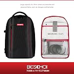 DSLR Camera Backpack Waterproof Camera Bag for SLR/DSLR Camera, Lens and Accessories, Black (Large)