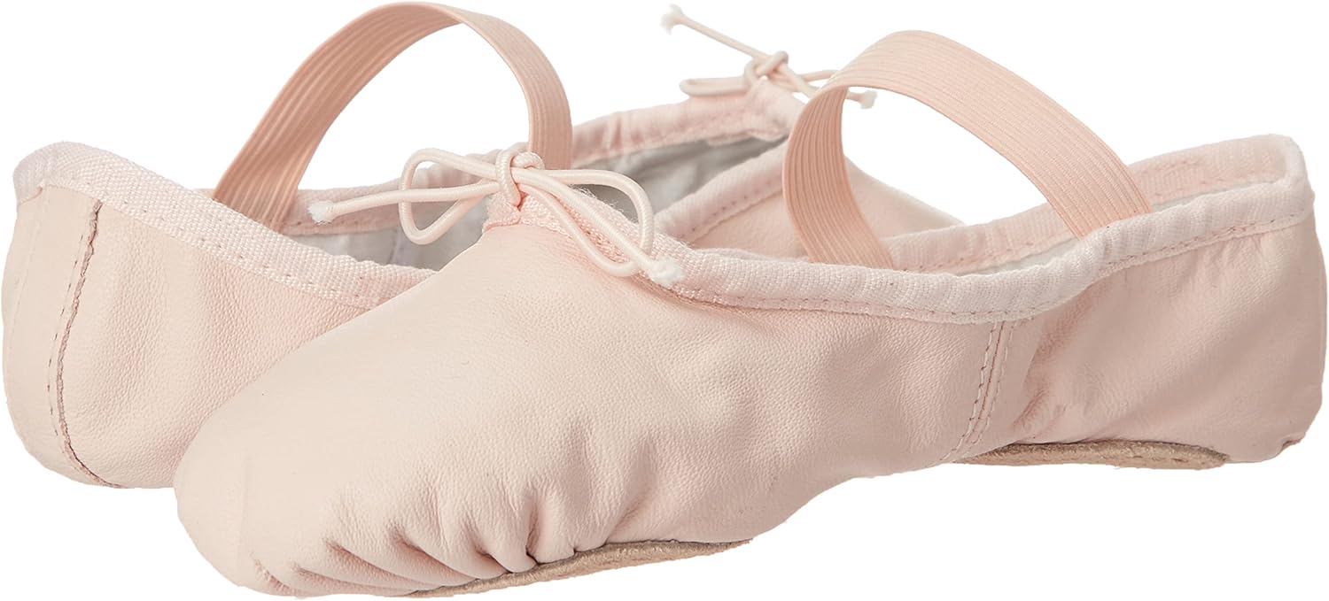 Bloch Dance Girl's Dansoft Split Sole Leather Ballet Slipper/Shoe, Theatrical Pink, 11 C US Little Kid - Image 7