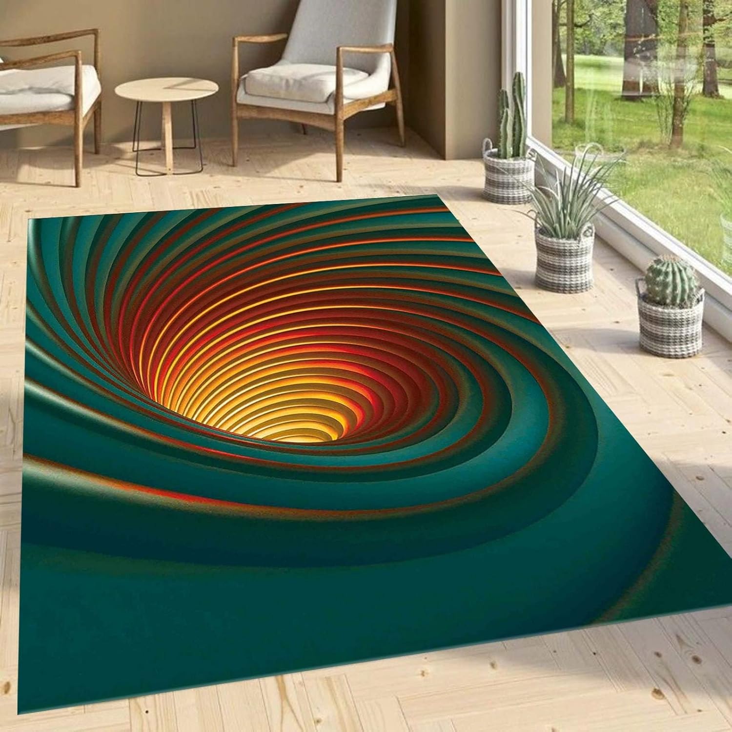 Optical Illusion Rugs, 3D Illusion Rug, Vortex Illusion Rug