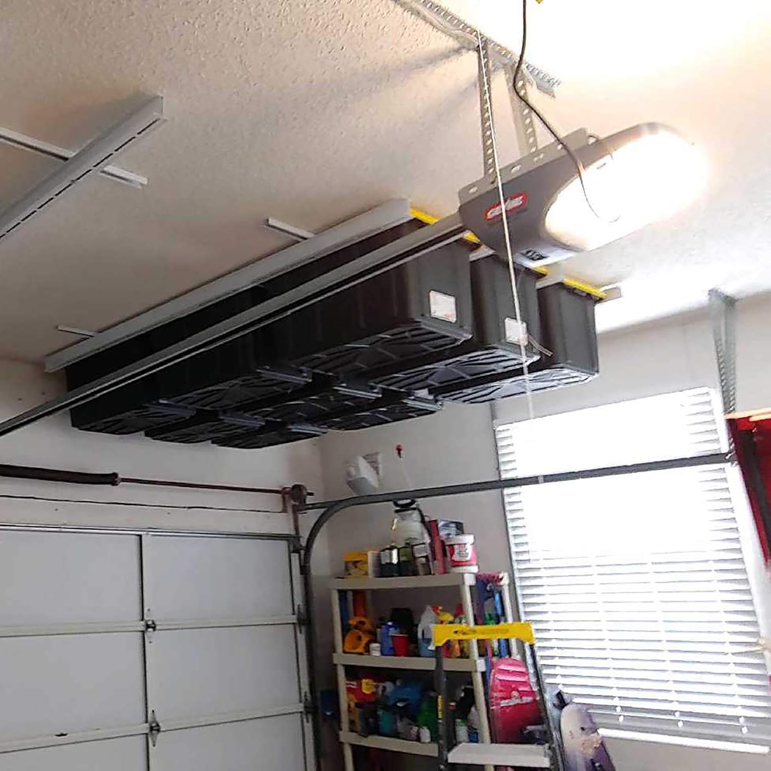 tote slide ceiling storage