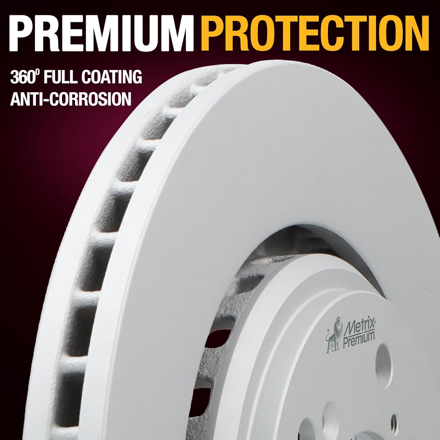 Metrix Premium Chassis Parts - 12.6 inch (320mm) 2 PC Front Coated Vented Disc Brake Rotor Fits 2015-2023 Honda Odyssey, 2016-2022 Pilot, 2017-2022 Ridgeline, 2017-2020 Acura MDX, 2019-2022 Passport