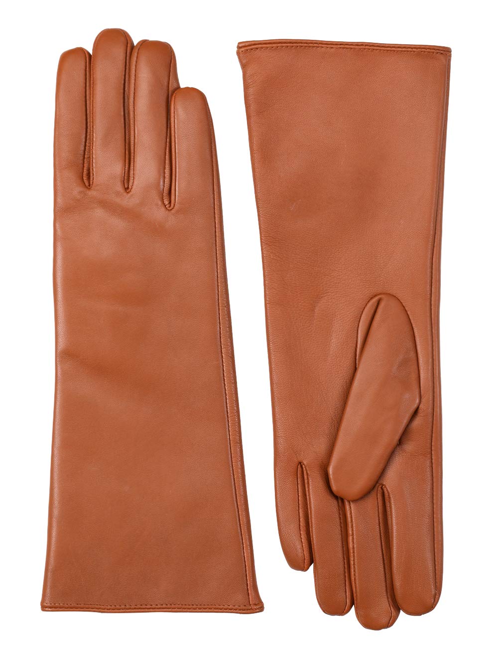 Vikideer Long Genuine Leather Gloves for Women Full Touchscreen Winter Warm Lined Elegant Type