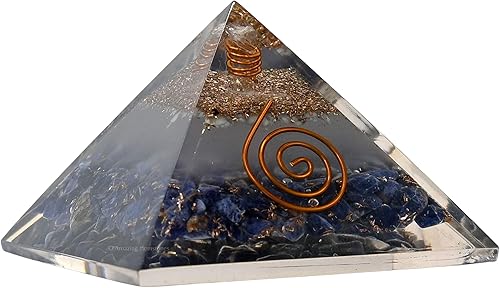 Miniatura 10 de Amazing Gemstone Pirámide de orgón grande Cristal de pirámide de turmalina negra oscura Pirámide de orgonita Pirámides de órgano Curación