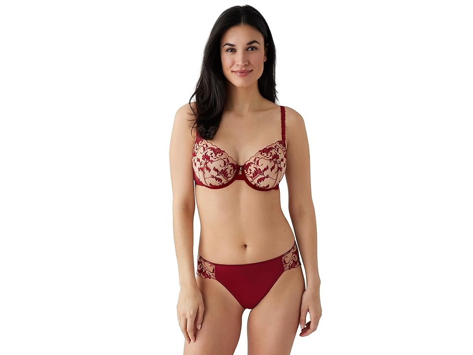 Wacoal Dramatic Interlude Underwire 855379 (Deep Red) Women's Bra INTERNATIONAL SHIPPING