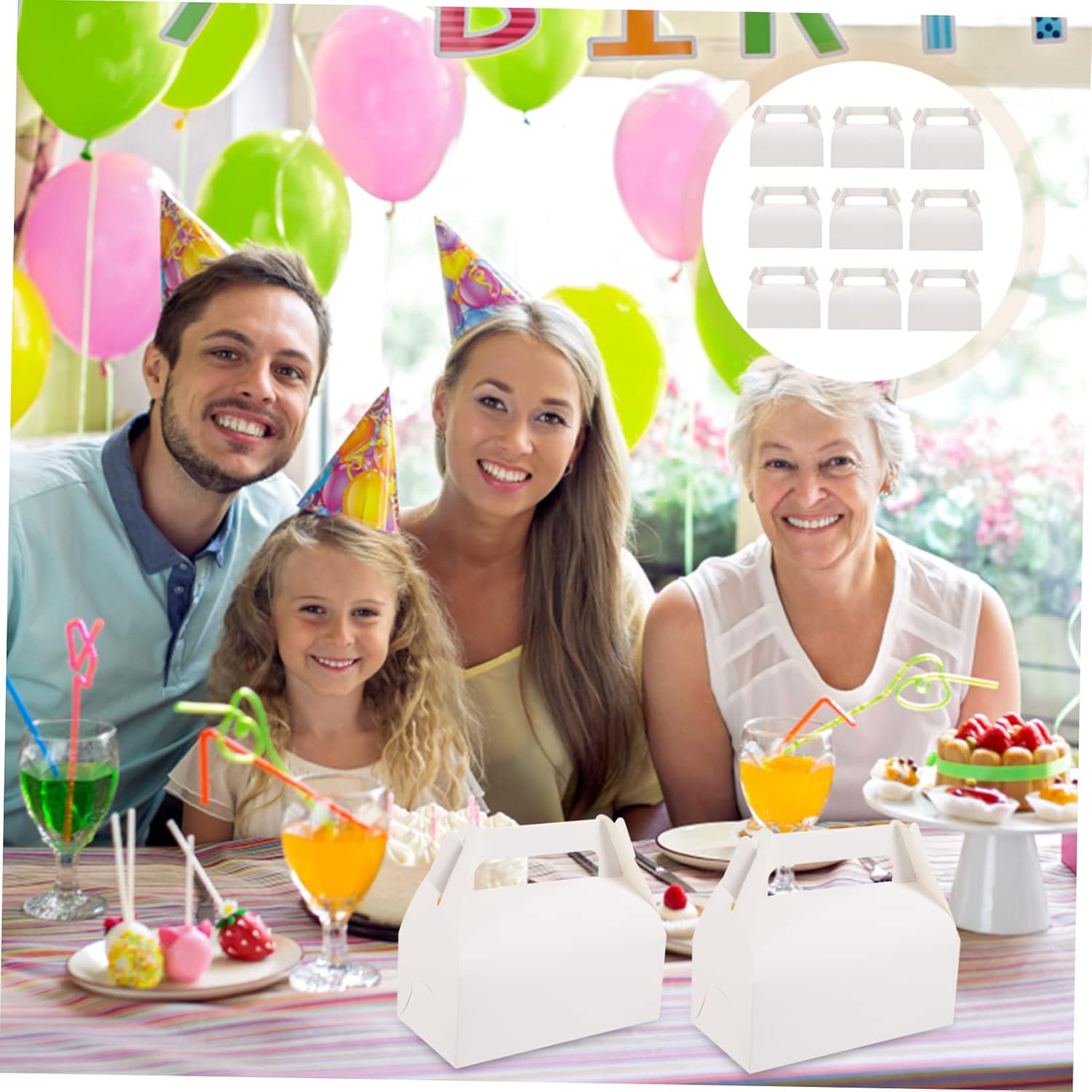 Zerodeko 50pcs Cupcake Boxes Creative Bakery Containers for Muffins Pastries and Treats for Parties Events and Giving Sturdy Cardboard Design