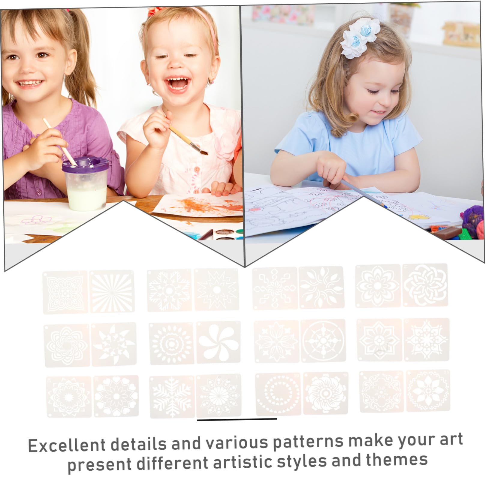 SEWACC 168pièces Pochoirs Mandala Réutilisables Pour Peinture Modèles Créatifs Pour Activités Manuelles Et Décorations Artistiques