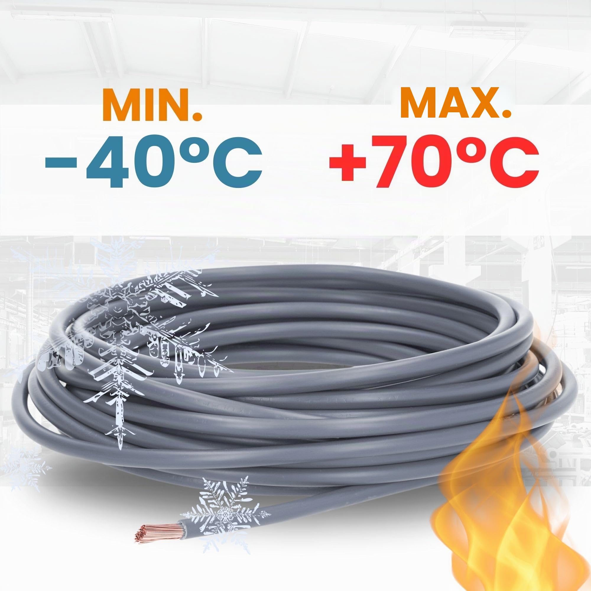Lapp 100m H07V-K 1,5 mm² Grau - Verdrahtungsleitung Aderleitung Flexibel