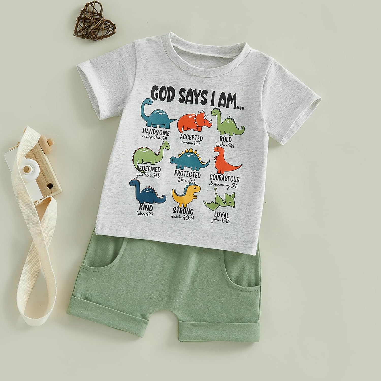 Toddler Boys Summer Clothes Kids Dinosaur Outfit Short Sleeve T Shirt Shorts Sets 6 12 18 24 Months 2T 3T 4T