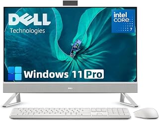 Dell 27 All-in-One Desktop, ec27250-27-inch FHD (1920 x 1080) Display, Intel Core 7 Processor 150U, Intel Graphics, 32GB DDR5 RAM, 2TB SSD, Windows 11 Pro, for Business & Students, White
