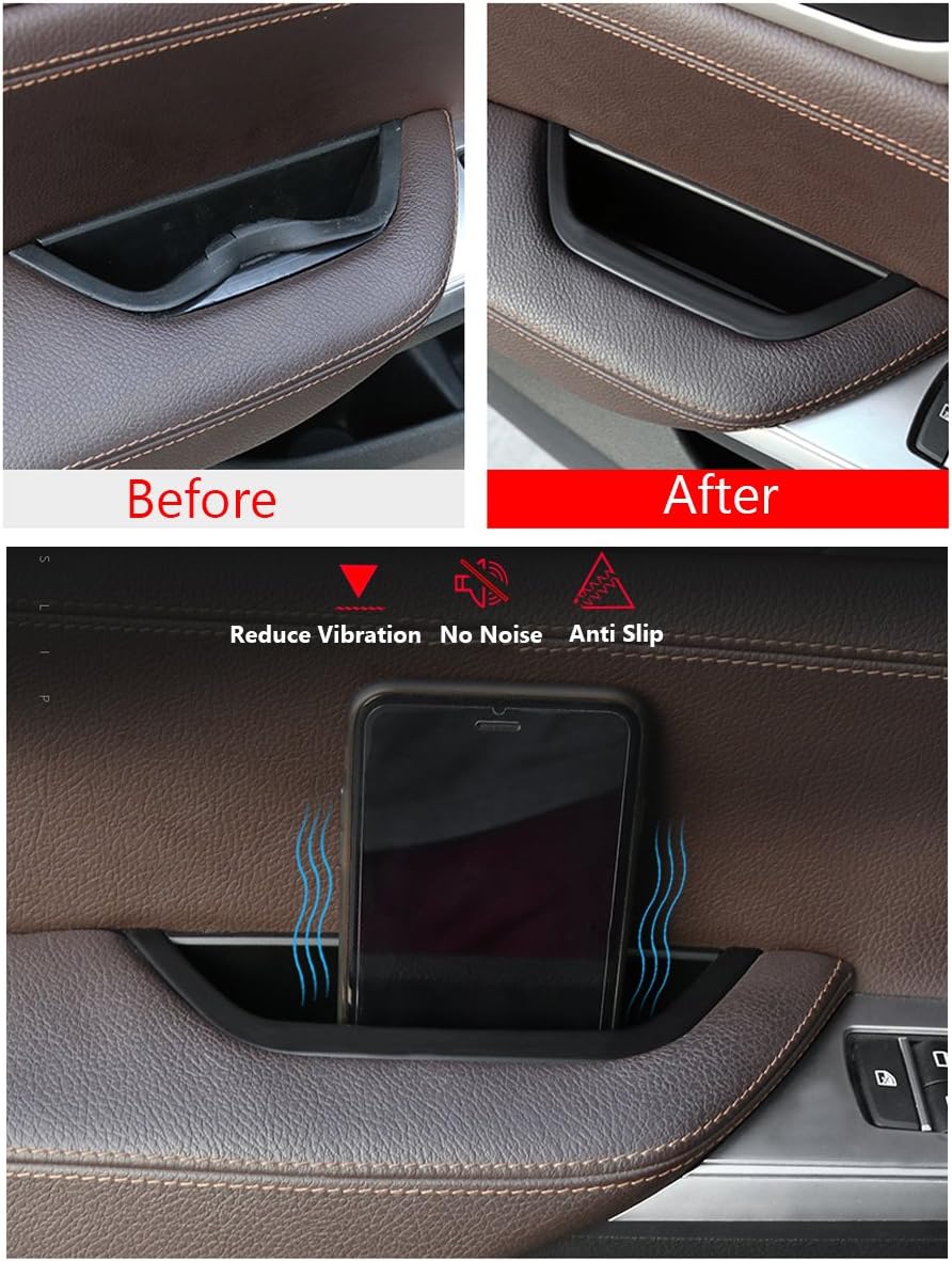 Jaronx Compatible with BMW X3 X4 Door Armrest Storage Box, Driver Side Door Storage Compartment Handle Armrest ContainerReplacement (Compatible with BMW X3 F25 2010-2016, X4 F26 2014-2017)