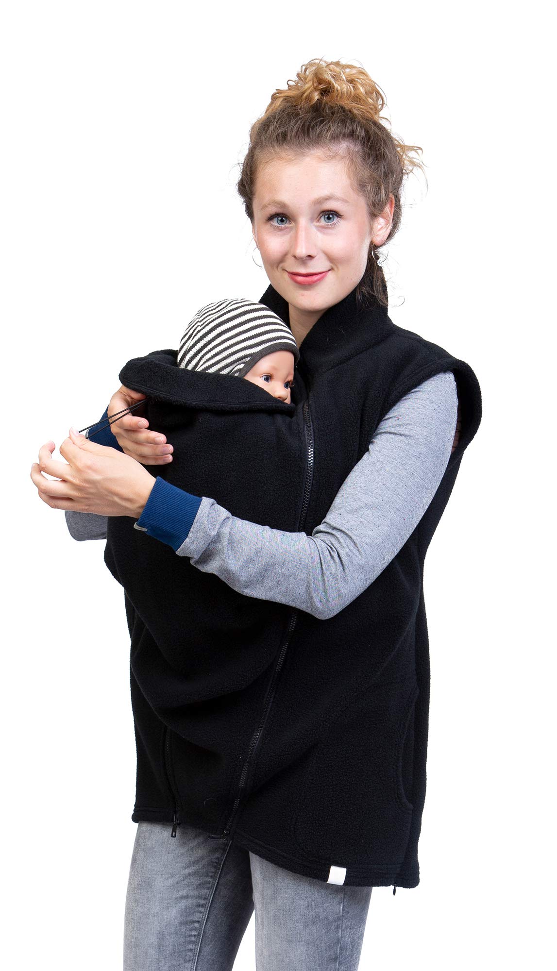 Viva la Mama - Gilet de portage 3 en 1 en polaire - Gilet d'hiver supplémentaire pour vestes de portage - RERIK