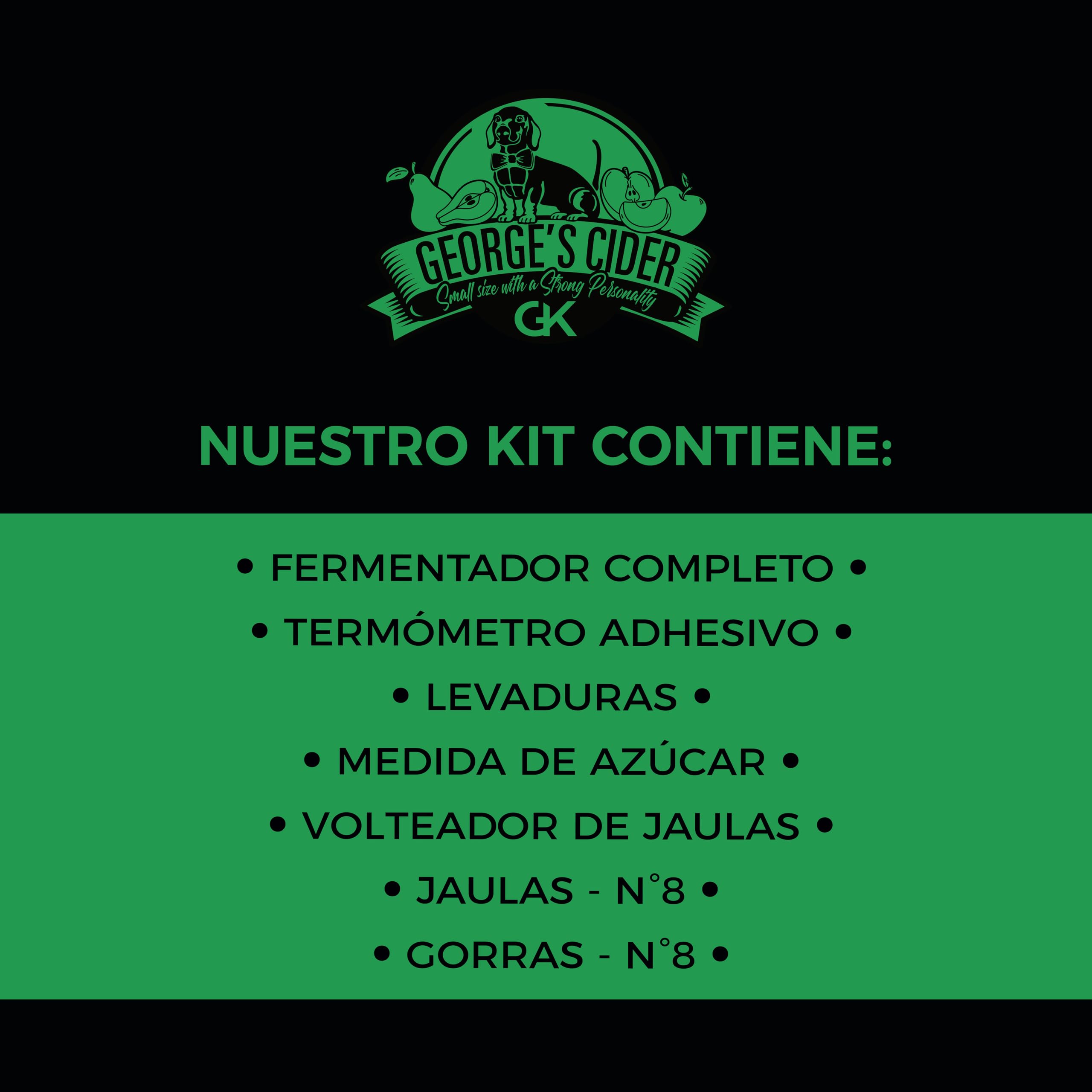 Beer & Wine Kit de Fermentation pour cidre George's 5 L - Cidre Artisanal Maison - Kit de Fermentation - Kit de Fabrication de cidre - Idée Cadeau