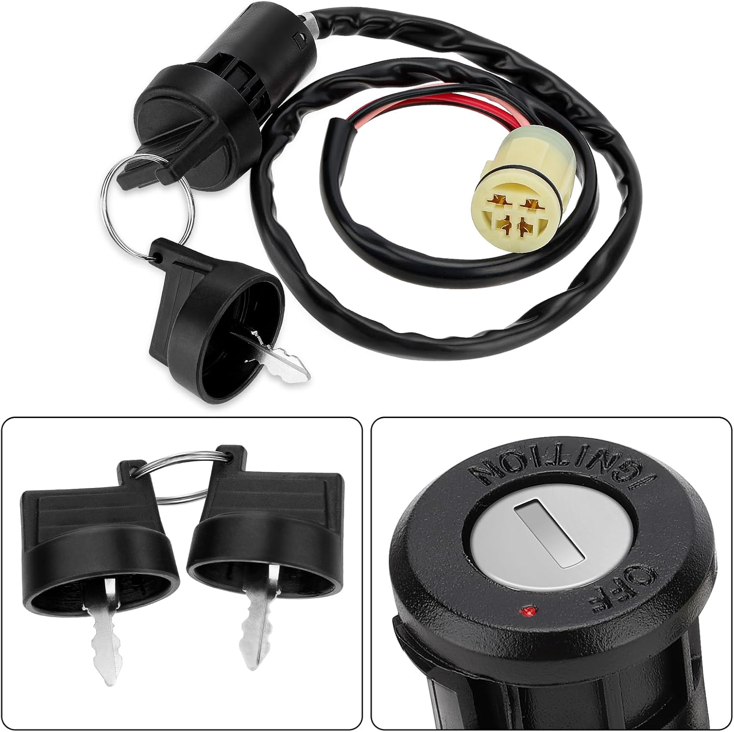 M MATI Handlebar & Key Switch Kit for Honda Foreman 450 S TRX450FM 1998-2004 Manul Shift 35020-HM7-A00 35100-HP5-600 35100-HN0-670