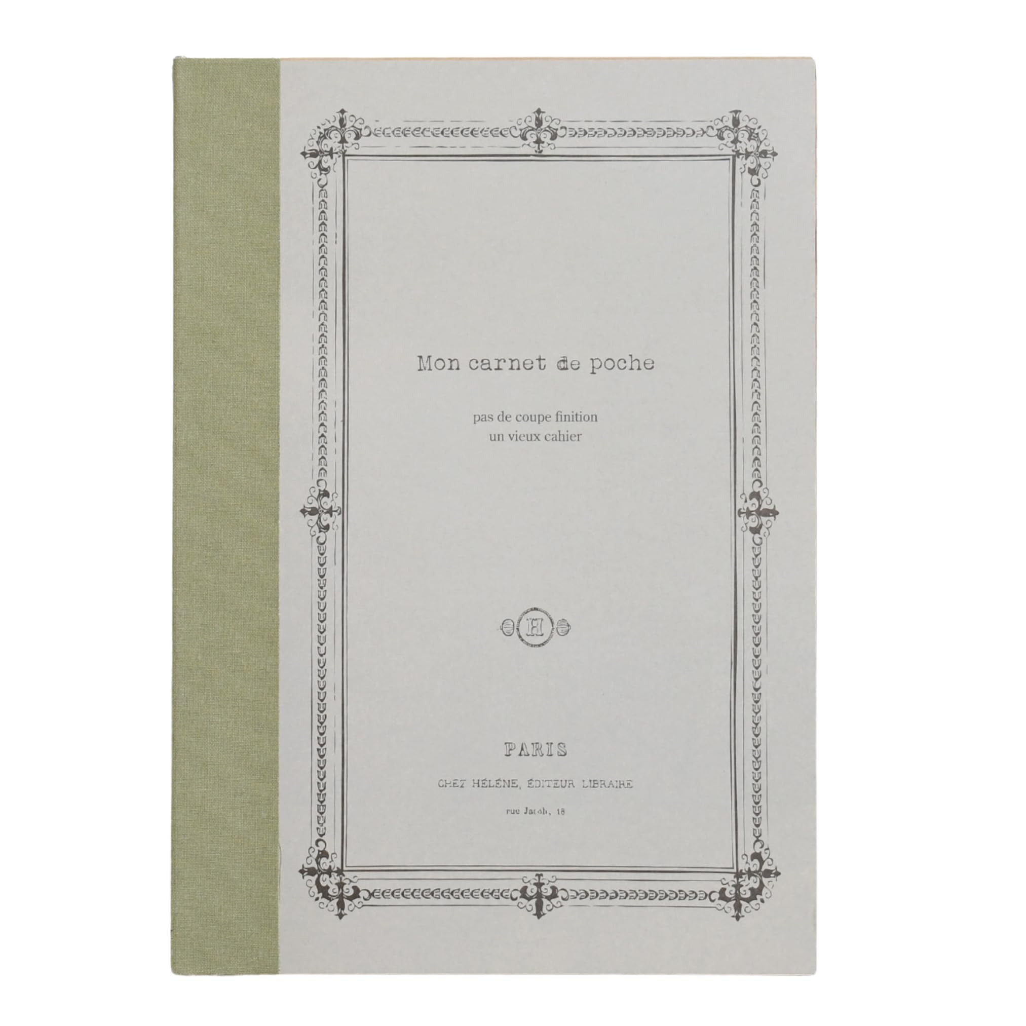 PETAL &amp; FLOW B6 Size Rough NoteBook 5" x 7", 288 pages (144 sheets), Vintage Style (Diary)
